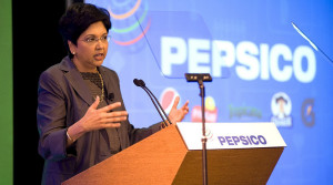 PepsiCo Chairman and CEO Indra Nooyi addresses the audience at PepsiCo ...