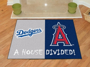 ... Dodgers - Anaheim Angels House Divided Rugs 34'' x 45'' [12250-FS-FAN
