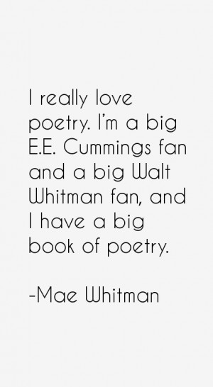 poetry i m a big e e cummings fan and a big walt whitman fan and i
