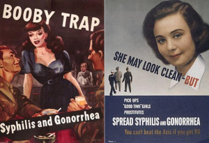 The vintage sexual health posters warn troops that another sinister ...
