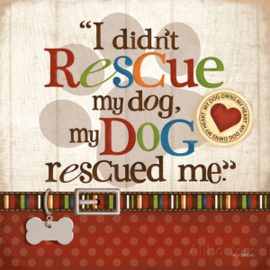 Rescue Dog Art Print