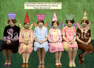 Vintage Women Funny Sayings Digital collage sheet vintage