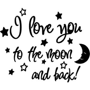 love you to the moon and back again! cute baby nursery wall art wall ...