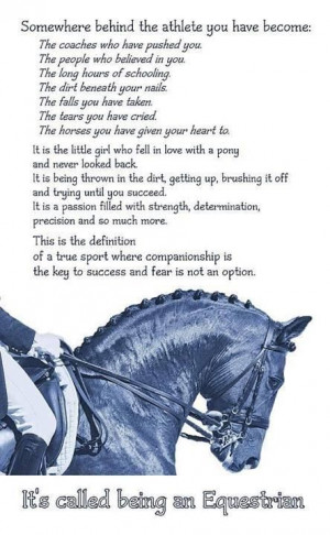 It's called being an #equestrian