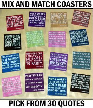 ... mix and match country quotes ceramic tile coasters, 30 choices, $15.00