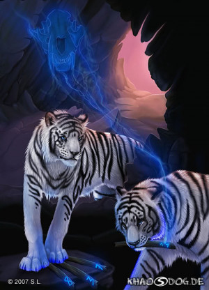 white tiger spirits Background