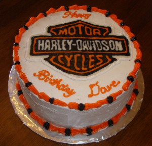 Harley Davidson Happy Birthday Cake