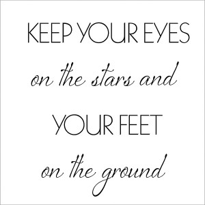 Wall Talk™ Self-Adhesive Quotes - Keep Your Eyes on the stars and ...