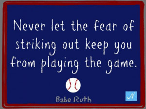 Babe Ruth Baseball Great Inspirational Quote by NicolesNook1213, $3.00 ...