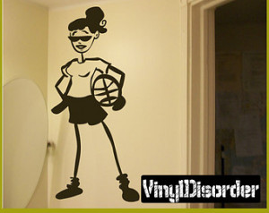 Basketball Girl - Vinyl Wall Decal - Wall Quotes - Vinyl Sticker ...
