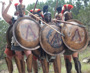 Leonidas and Polynikes costumes made for the film Blood of a King .