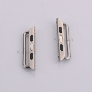 Black Stainless Steel Watch Band Wristband Strap +2 Adapter For Apple ...