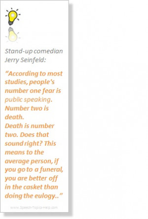 Jerry Seinfeld Stand-up comedian speech topics