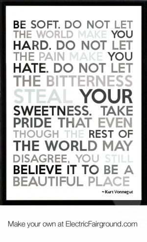 Kurt Vonnegut Framed Quote