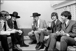 With Brian Epstein, the manager who never gave up on the group before ...