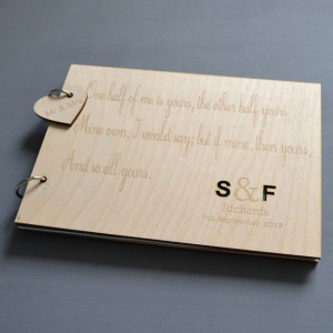 Personalised Quote Wedding Guest Book by CloudsandCurrents on Etsy, £ ...