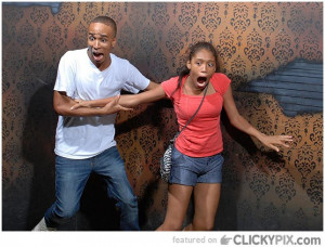 People Getting Scared In Haunted Houses