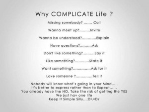 Why complicate things???