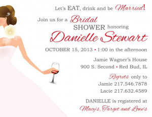 Wine Theme Bridal Shower Invitation & Thank You by aftersixdesigns, $ ...