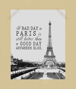 ... Good Day Anywhere Else Digital Print 11 x 14 World Travel Quote French