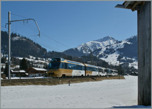 The MOB Golden Pass Panoramic Express with VIP seats on the way to