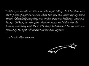 moonless night edward cullen quote Twilight Series Fan Art