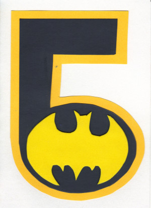 Batman 5th birthday card
