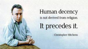 ... famous atheist offers wise words on human decency without religion