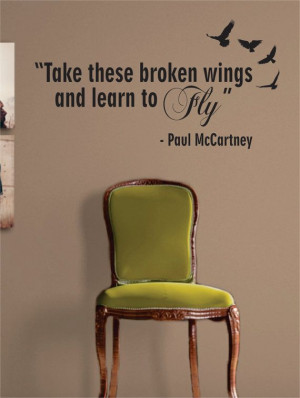 Learn to Fly The Beatles Paul McCartney Quote Decal Sticker Wall Vinyl ...