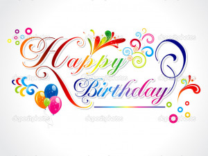 Abstract happy birthday card - Stock Illustration