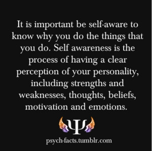 Even unclear perception of yourself is admirable. The act of self ...