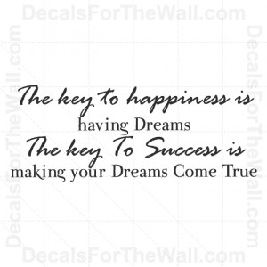 ... to-Happiness-is-Having-Dreams-Success-Wall-Decal-Vinyl-Art-Quote-IN70