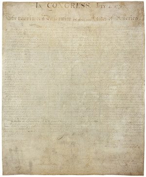 July 4 - Declaration of IndependenceEngrossed Declaration of ...
