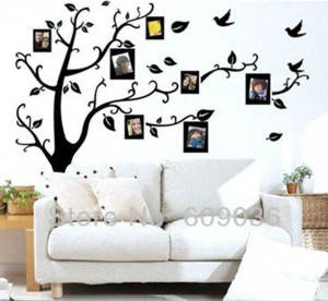 Package: 1 x Big Family Photo Frame Tree Wall Sticker