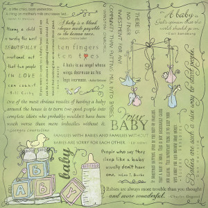 ... Customs - Religious Collection - 12 x 12 Paper - Quotes - Baby