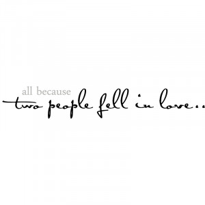 Fell in Love Wall Quote Decal