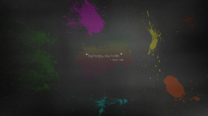 abstract minimalistic apple inc quotes paint rainbows splatter steve ...