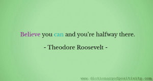 Image: Inspirational quote / Theodore Roosevelt