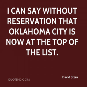 can say without reservation that Oklahoma City is now at the top of ...