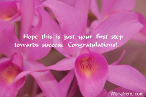 Hope this is just your first step towards success. Congratulations!