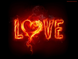 love fire 520x245 Love Heart Wallpapers