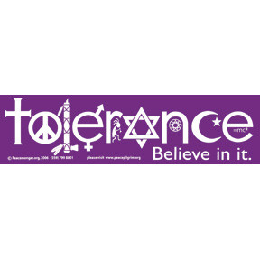 Tolerance Bumper Sticker