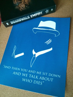 Boardwalk Empire-inspired Al Capone white silhouette and quote print ...