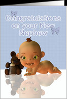 Congratulations A Beautiful Baby boy card - Product #364014