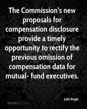 The Commission's new proposals for compensation disclosure provide a ...