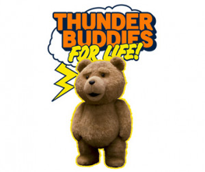 Thunder Buddy T-Shirt Teddy Bear Plush Design