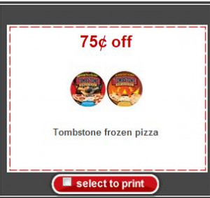 Target store coupon image for Tombstone pizza