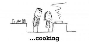Happiness is, cooking for someone special.