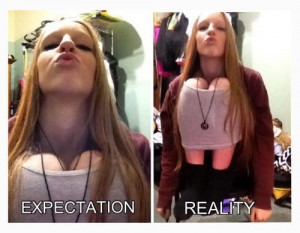 funny expectations vs reality knee boobs