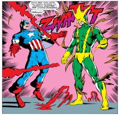 Captain America and Electro in Amazing Spider-Man #187